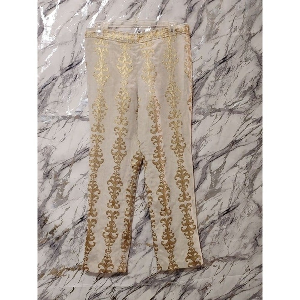 Tory Burch metallic gold pants